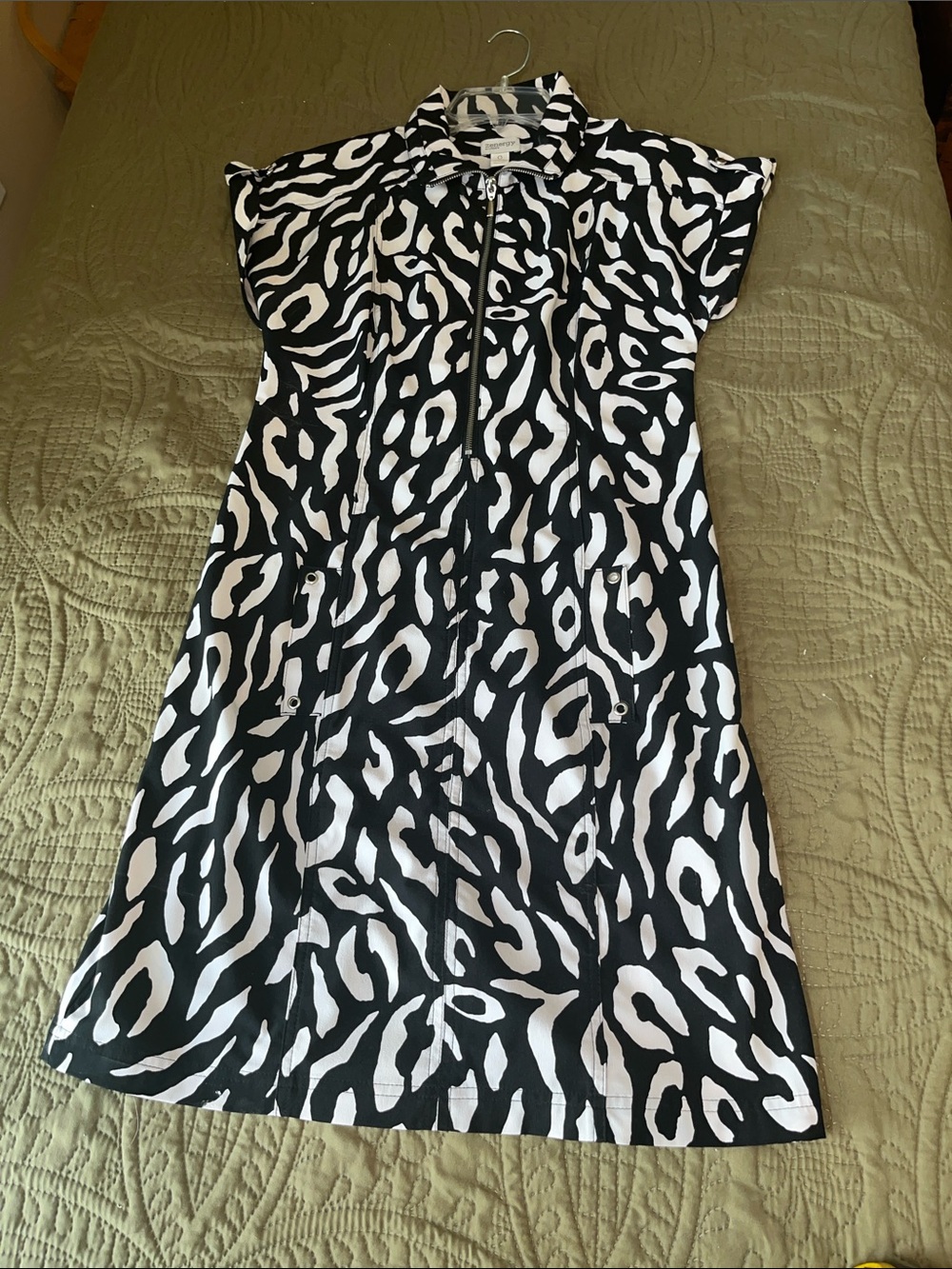 Energy by Chico Black & White Animal Print Dress